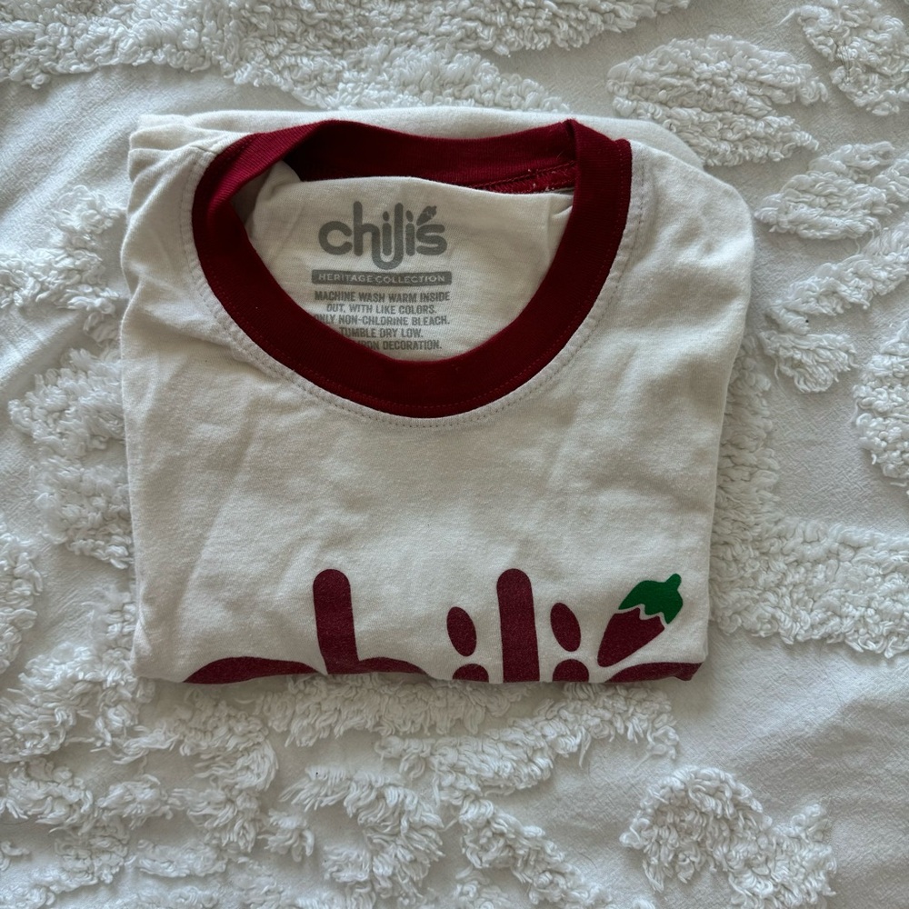 White and Red Ringer Tee